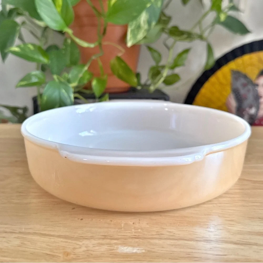 Fire King Anchor Hocking Peach Luster #450 8” Inch Casserole Baking Dish NO LID